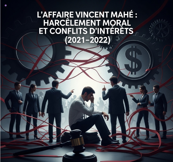 AFFAIRE VINCENT MAHÉ HARCÈLEMENT MORAL ET CONFLITS D'INTÉRÊTS