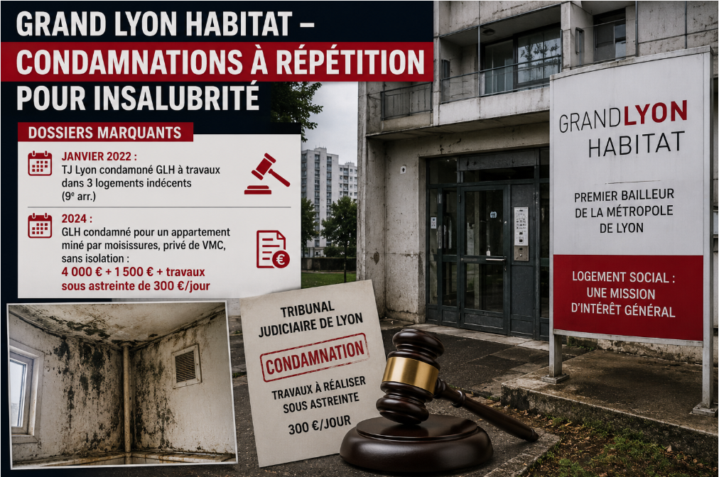 GRAND LYON HABITAT CONDAMNATION A REPETITION POUR INSALUBRITE